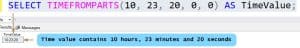 TIMEFROMPARTS Function in SQL Server