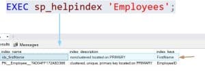 View index in SQL Server on Table