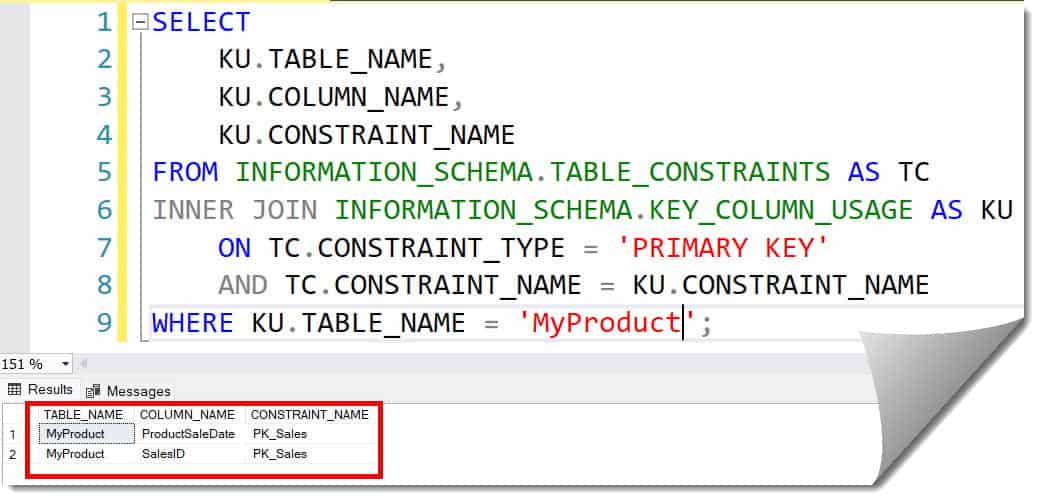 Get Primary Key Of Table SQL Server - SQL Server Guides