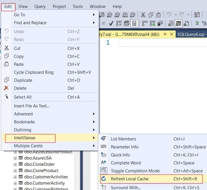SSMS IntelliSense Not Working