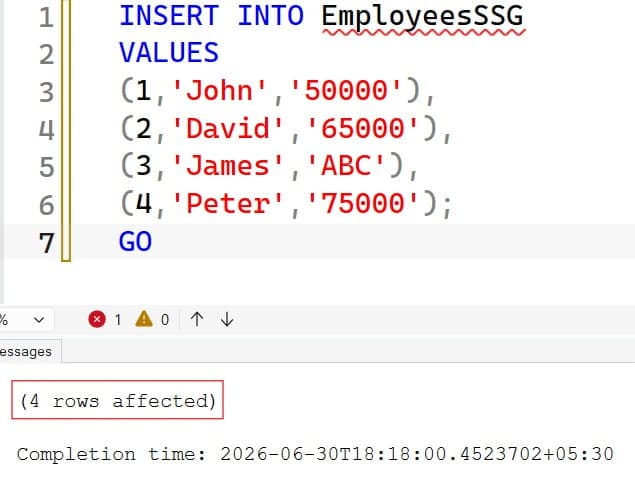 error converting data type nvarchar to numeric.