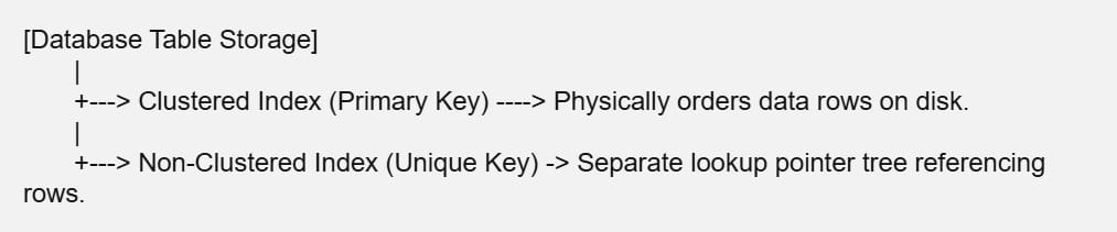Unique Key vs Primary Key