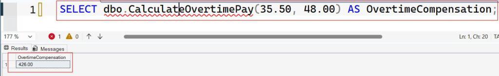How to Execute Function in SQL Server with Parameters
