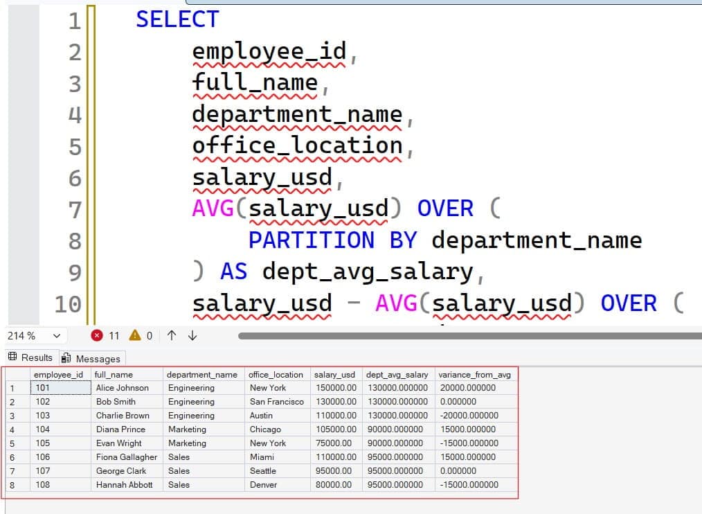 sql partition by row number