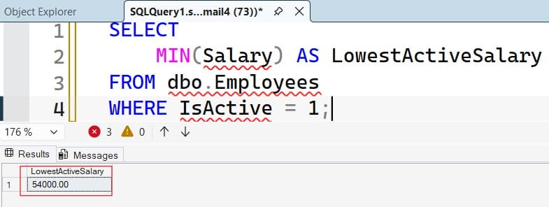 How to Find the Lowest Salary in SQL Server