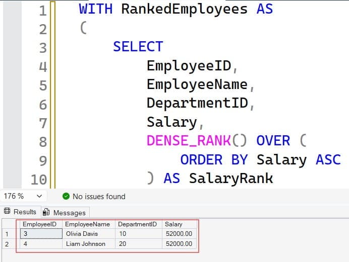 How to Find the Second Lowest Salary in SQL Server