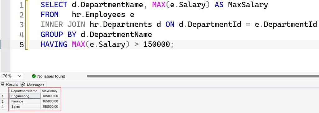 how to find highest salary in sql