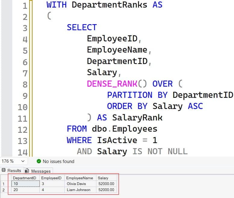 how to get second lowest salary in sql