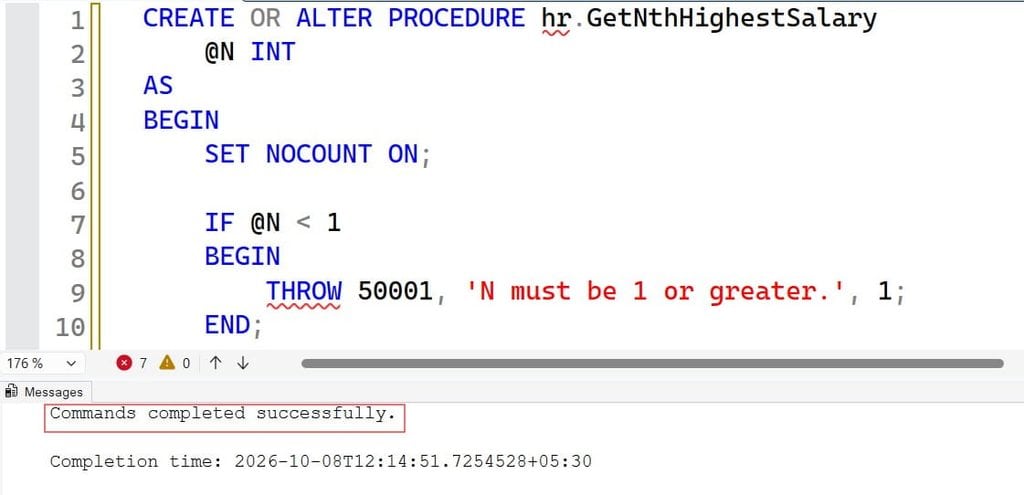 select second highest salary in sql server