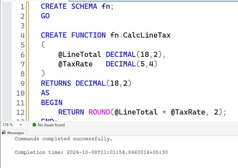 sql table valued function vs scalar